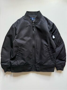 Uniqlo Kids Unisex MA-1 Blouson Bomber Jacket, Black - Size 5-6